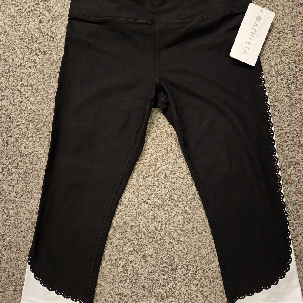 Athleta Kids Black and White Leggings